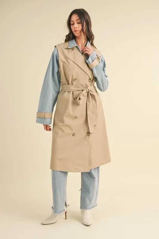 Denim Layered Trench