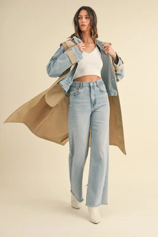 Denim Layered Trench